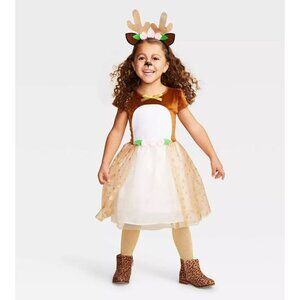 Target Toddler Fawn Halloween Costume Dress with Headpiece Hyde & EEK! Size 4-5T